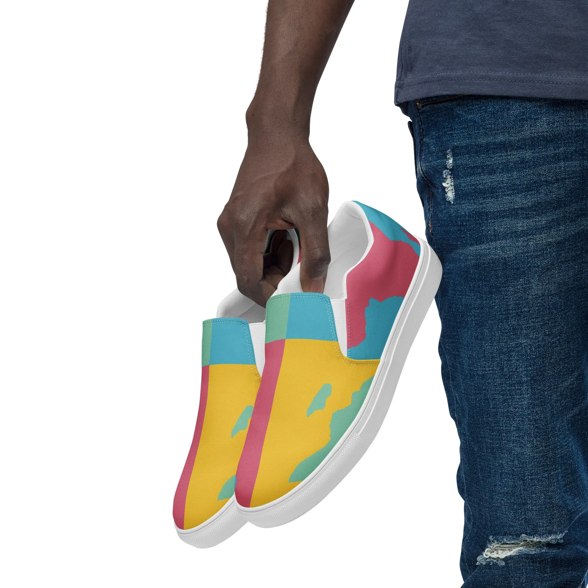 AFRICA WARHOL Men’s Slip-On Canvas Shoes (Retro)