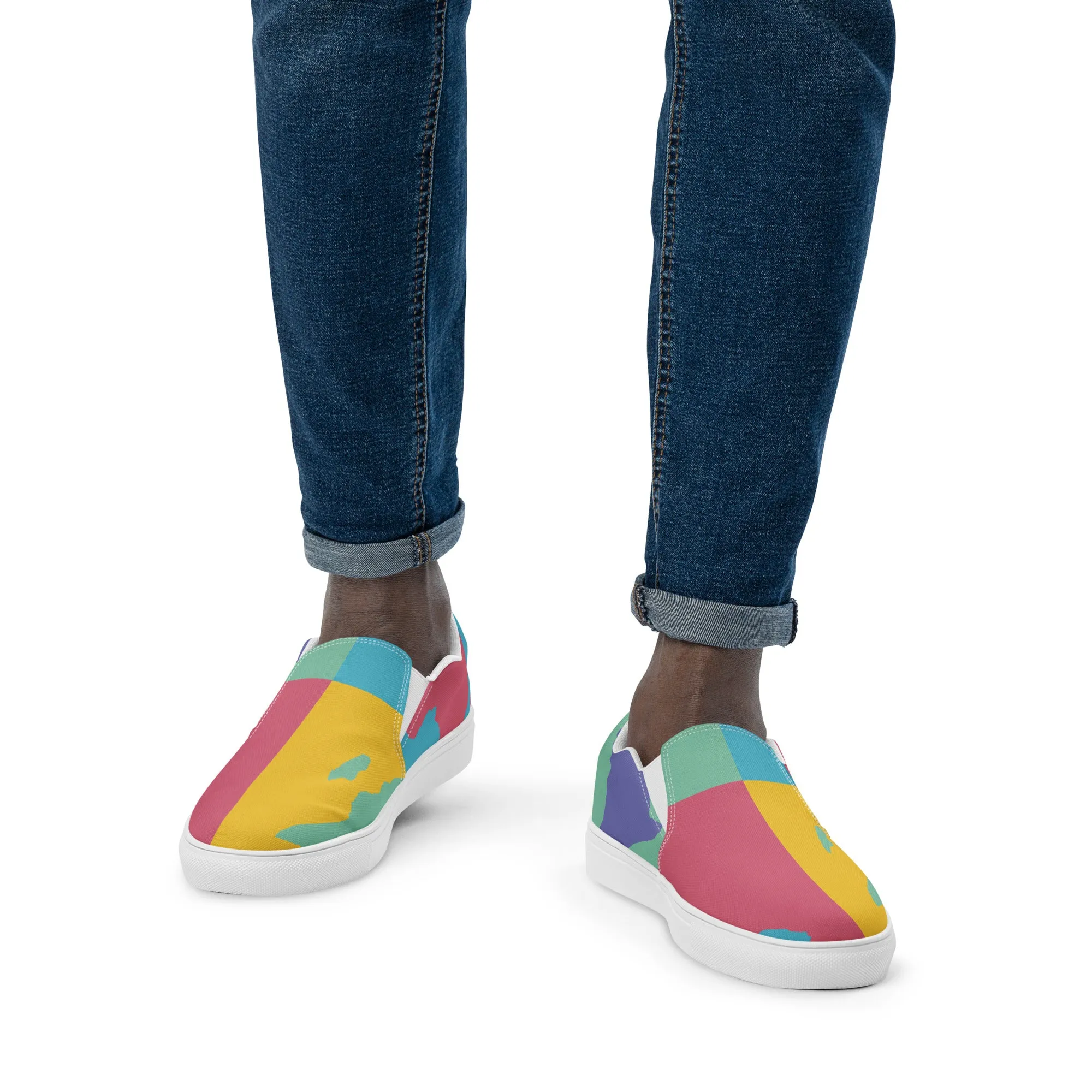 AFRICA WARHOL Men’s Slip-On Canvas Shoes (Retro)