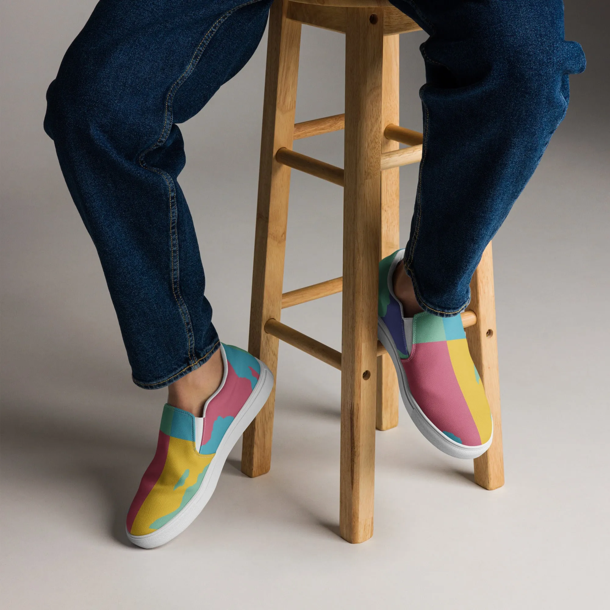 AFRICA WARHOL Men’s Slip-On Canvas Shoes (Retro)