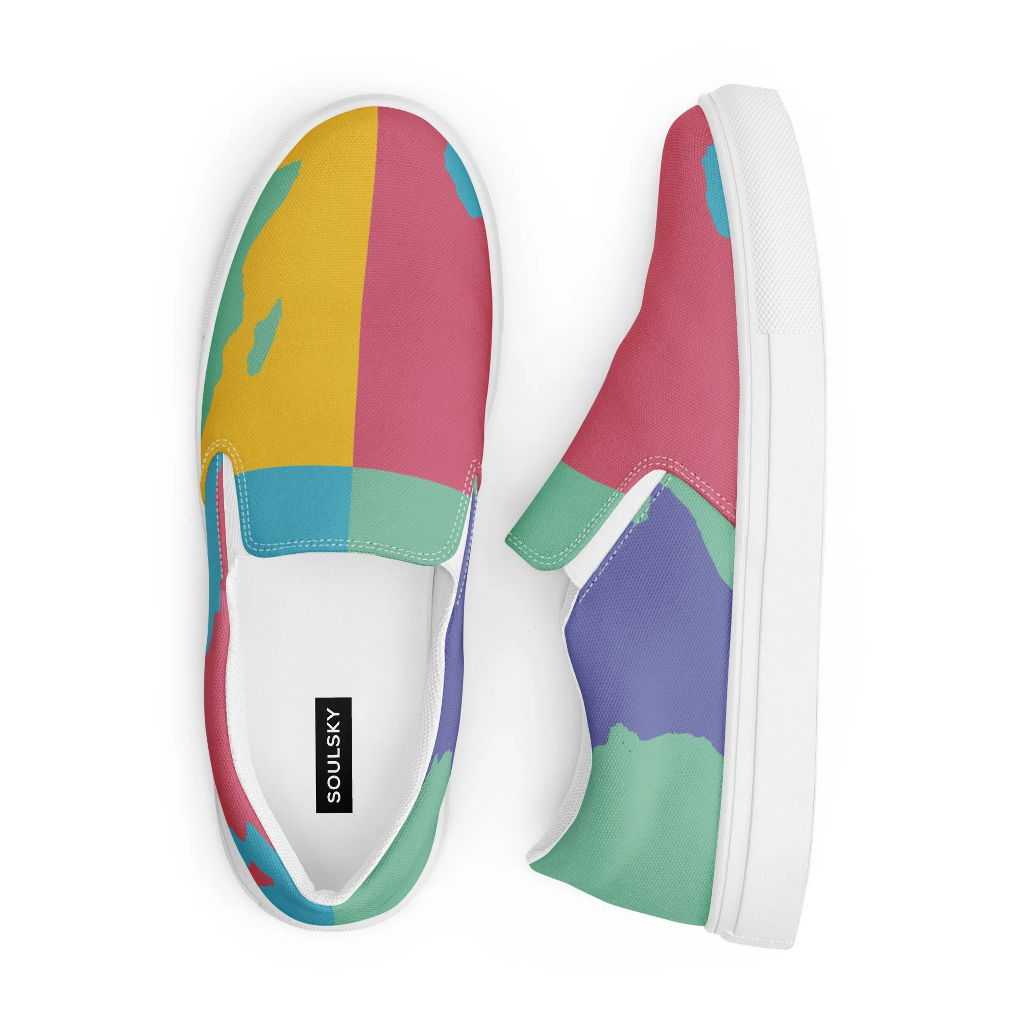 AFRICA WARHOL Men’s Slip-On Canvas Shoes (Retro)