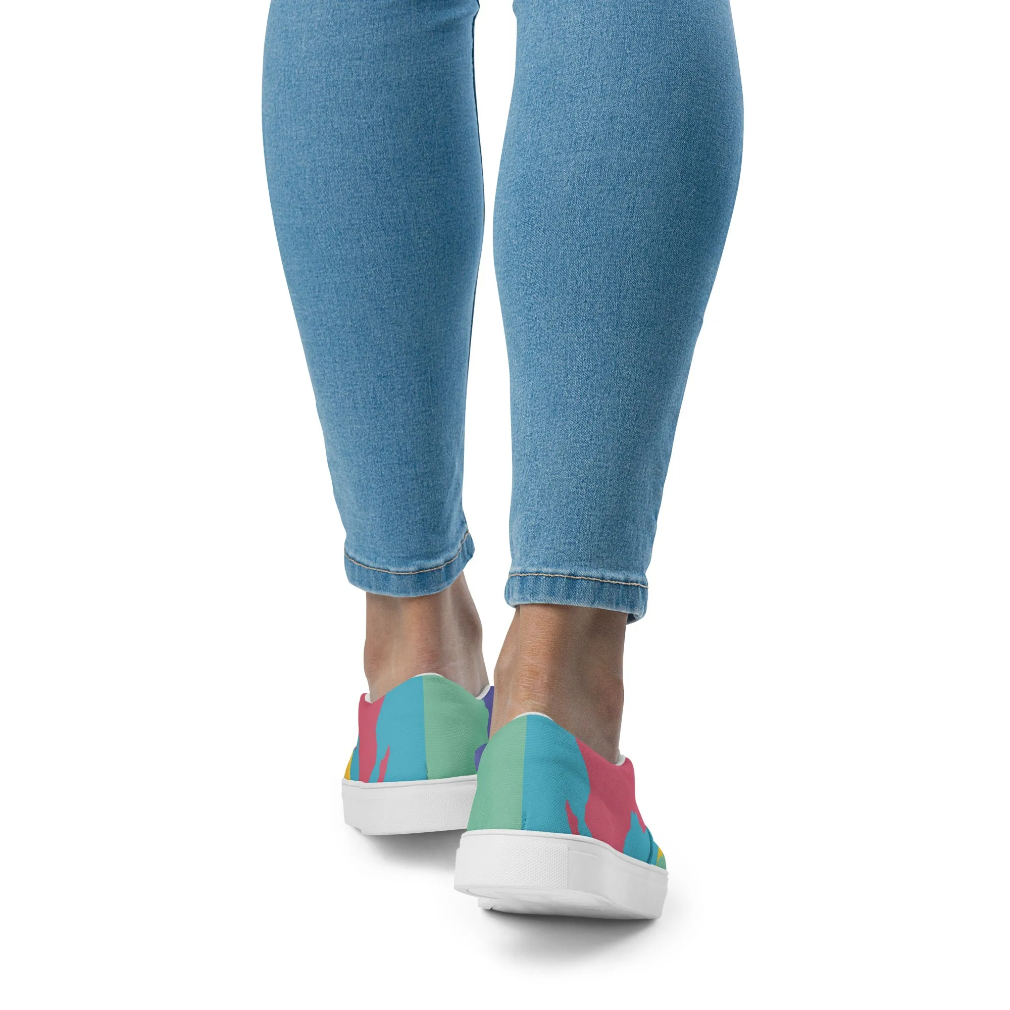 AFRICA WARHOL Women’s Slip-On Canvas Shoes (Retro)