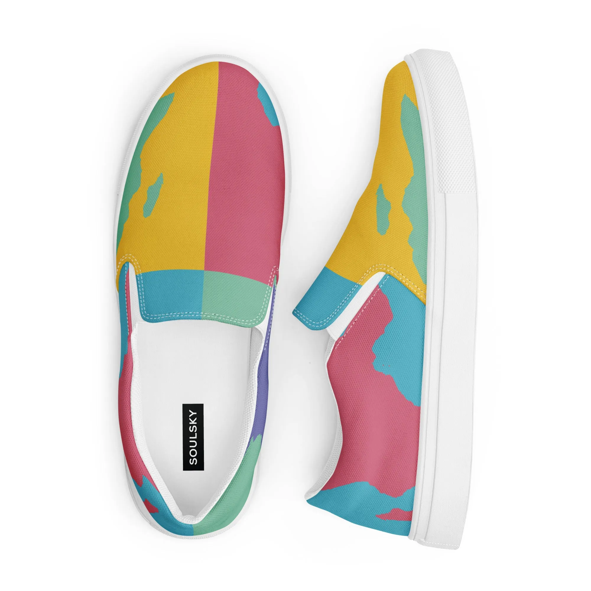 AFRICA WARHOL Women’s Slip-On Canvas Shoes (Retro)