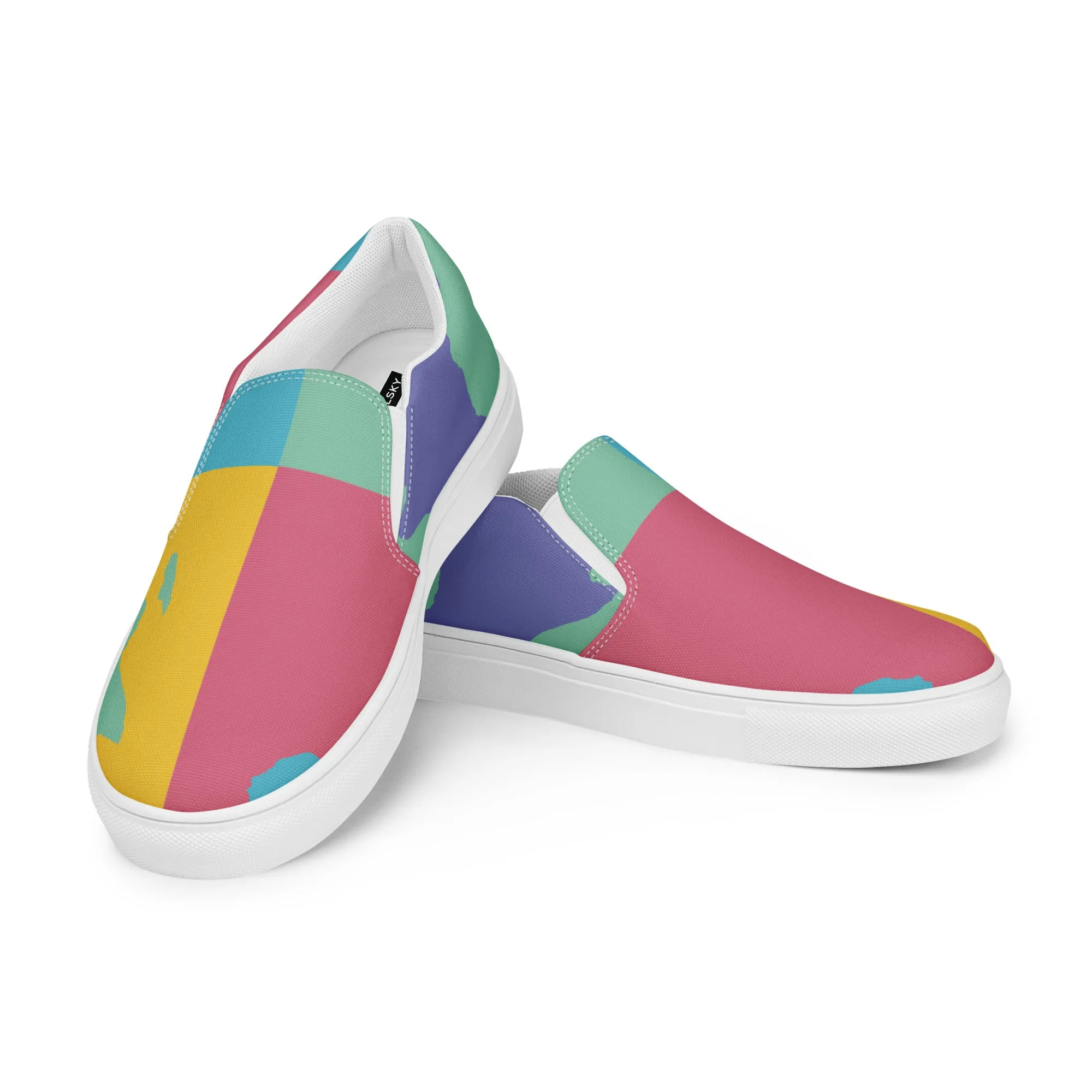 AFRICA WARHOL Women’s Slip-On Canvas Shoes (Retro)