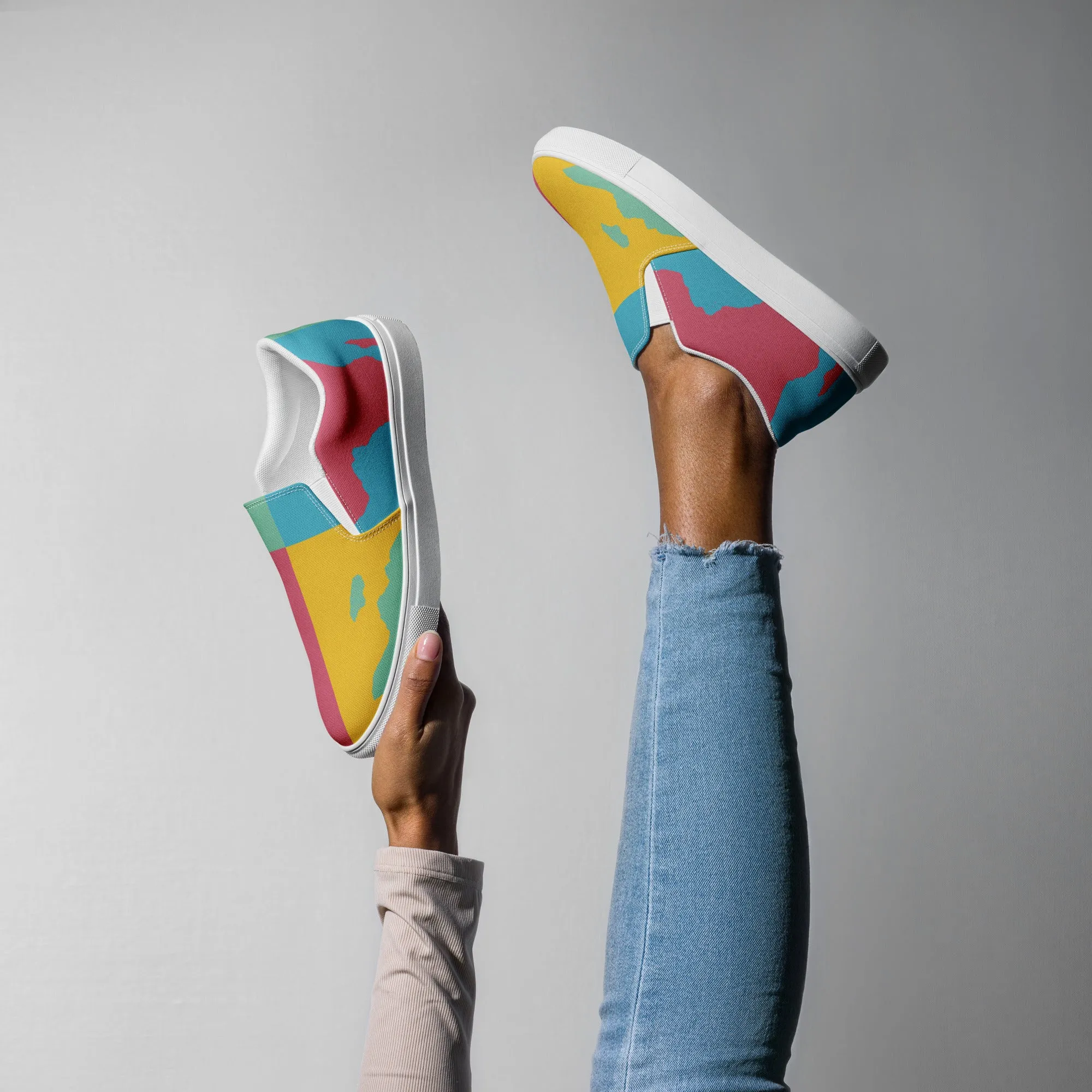 AFRICA WARHOL Women’s Slip-On Canvas Shoes (Retro)