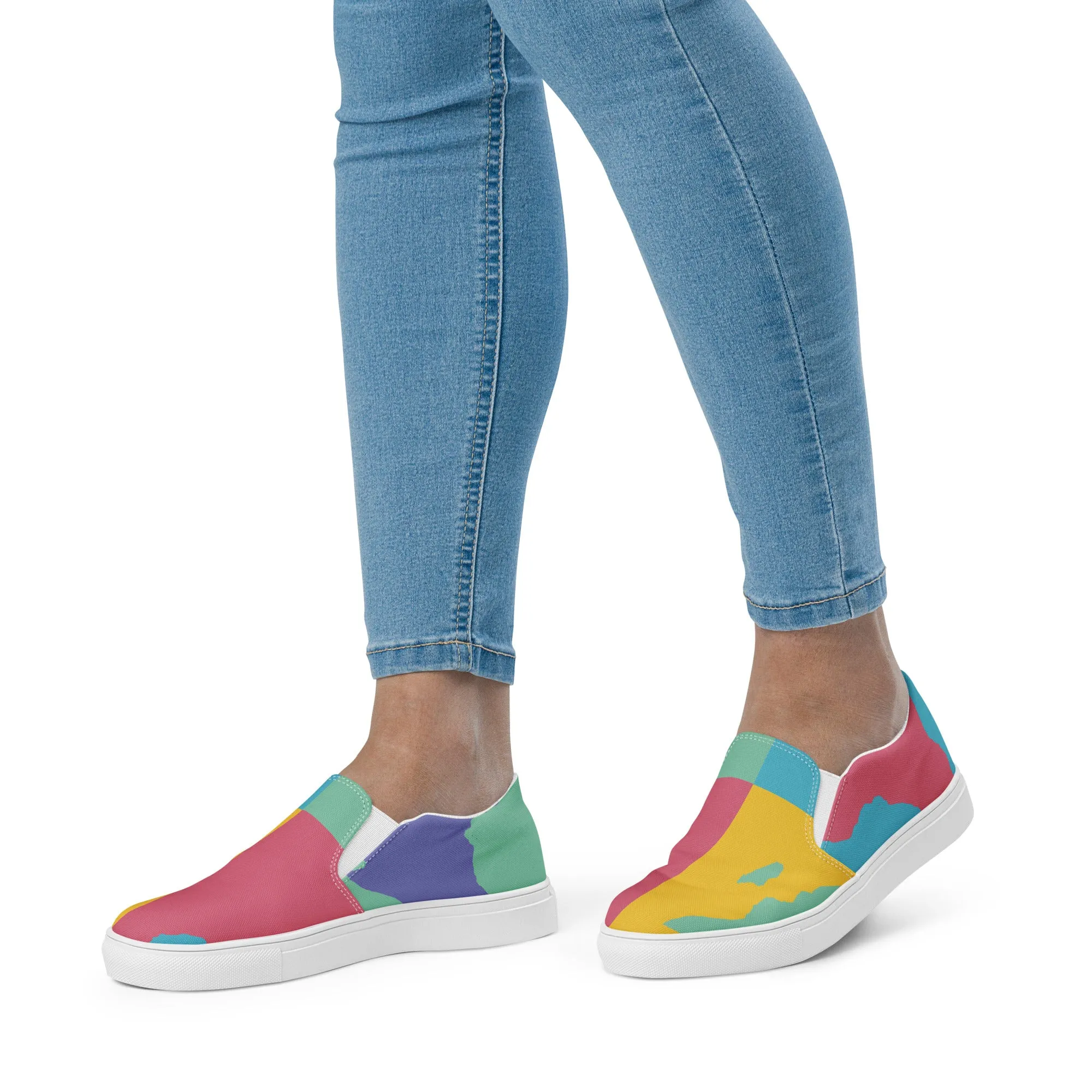 AFRICA WARHOL Women’s Slip-On Canvas Shoes (Retro)