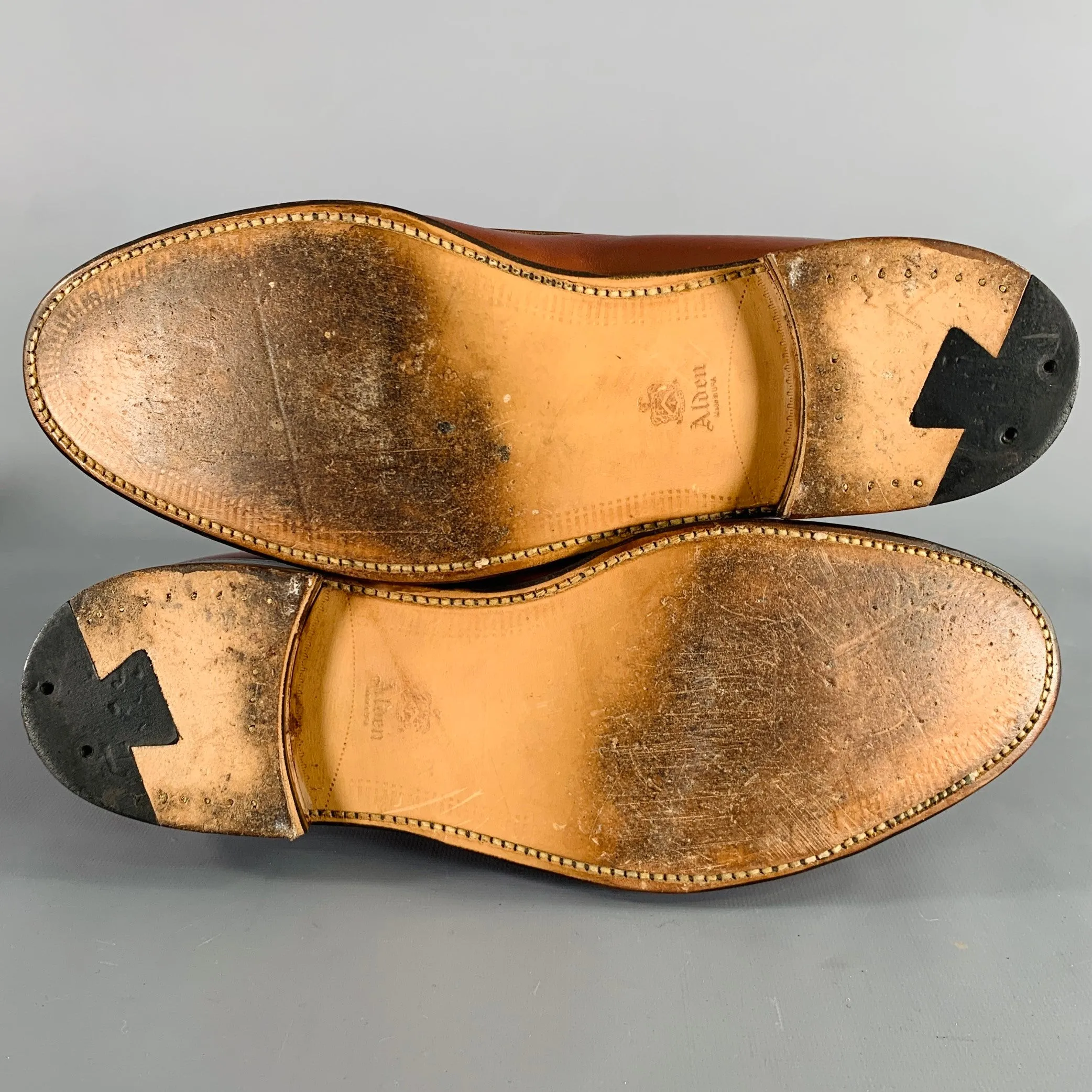 ALDEN Size 10 Brown Leather Tassels Loafers
