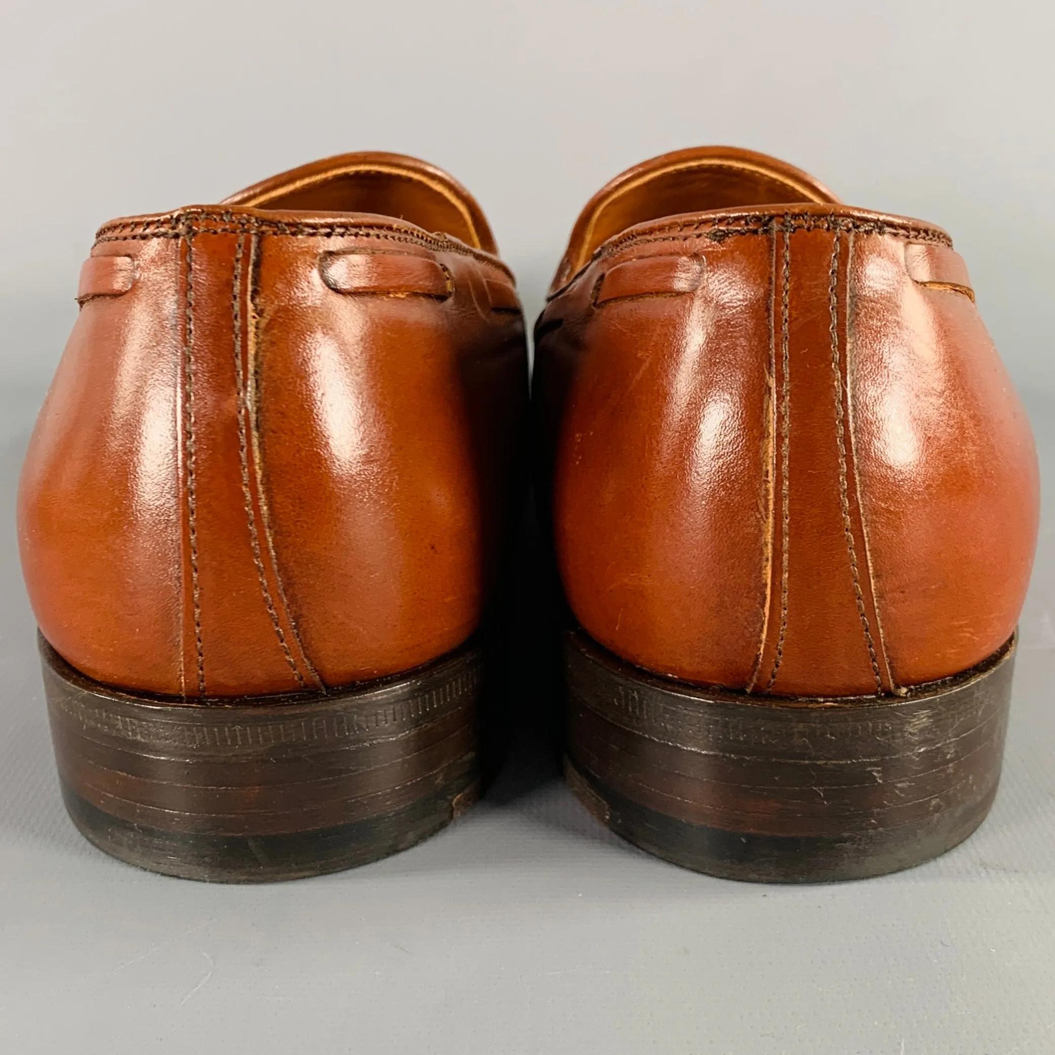 ALDEN Size 10 Brown Leather Tassels Loafers