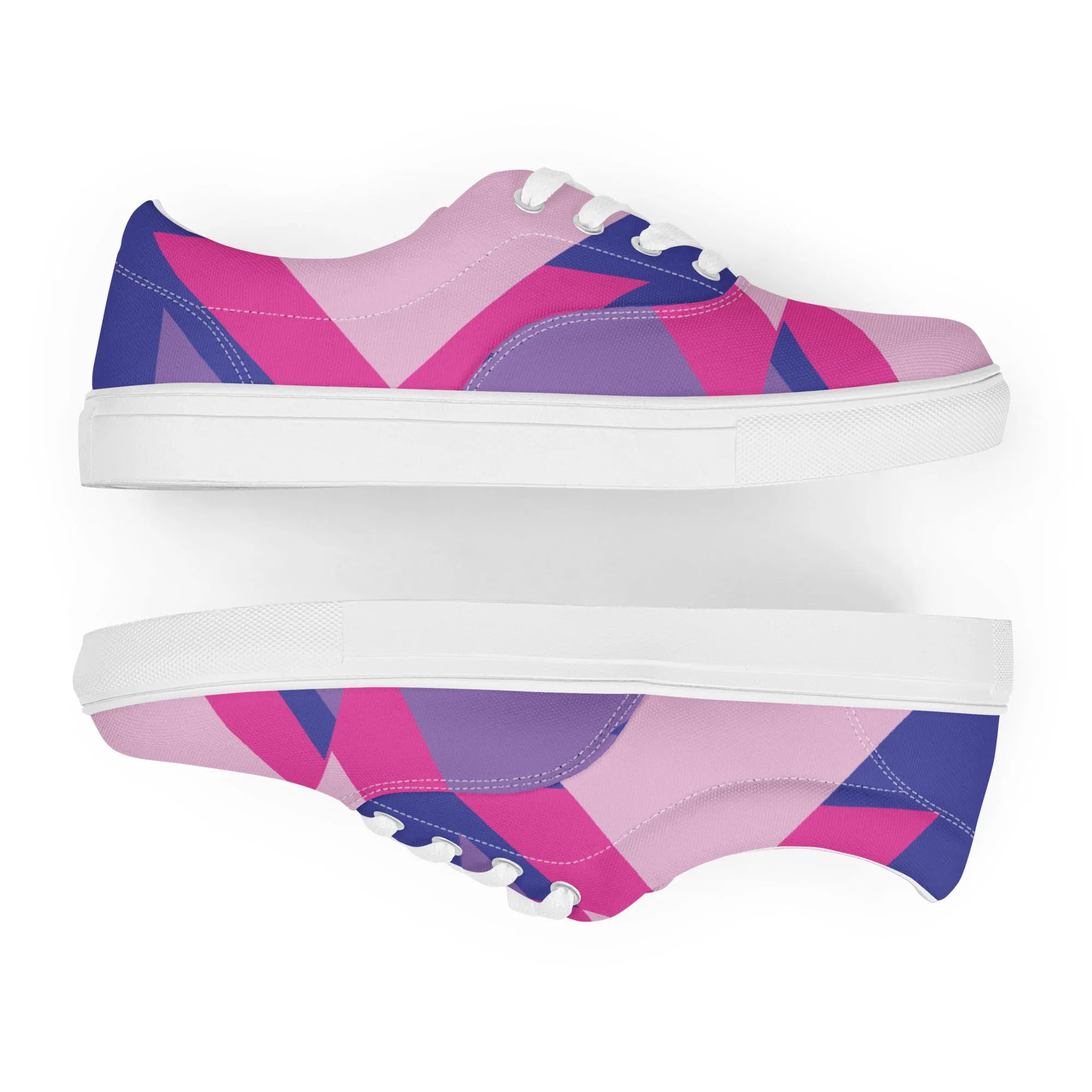 BE BRAVE Women’s Lace-Up Canvas Shoes (Pink)