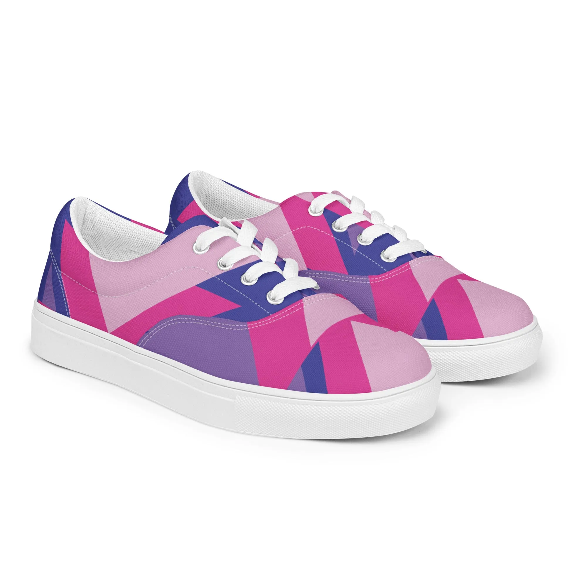 BE BRAVE Women’s Lace-Up Canvas Shoes (Pink)