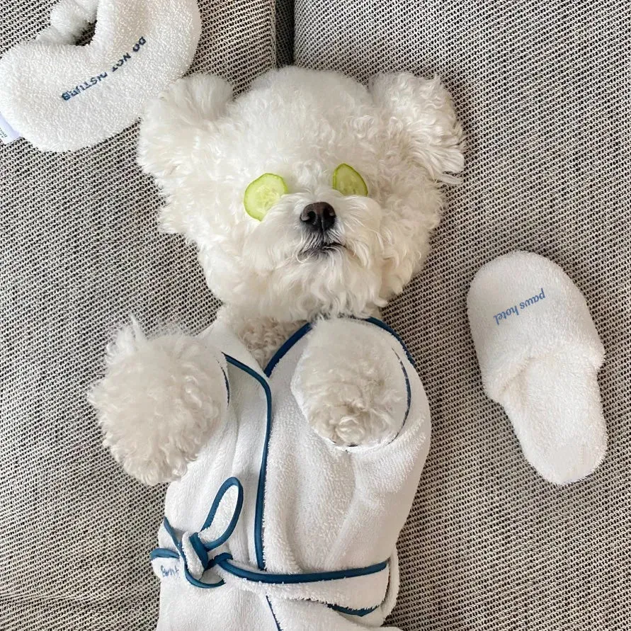 [Best for IG TT] Pawtel Deluxe Set Hotel Style Pet Clothes Slippers Eye Mask