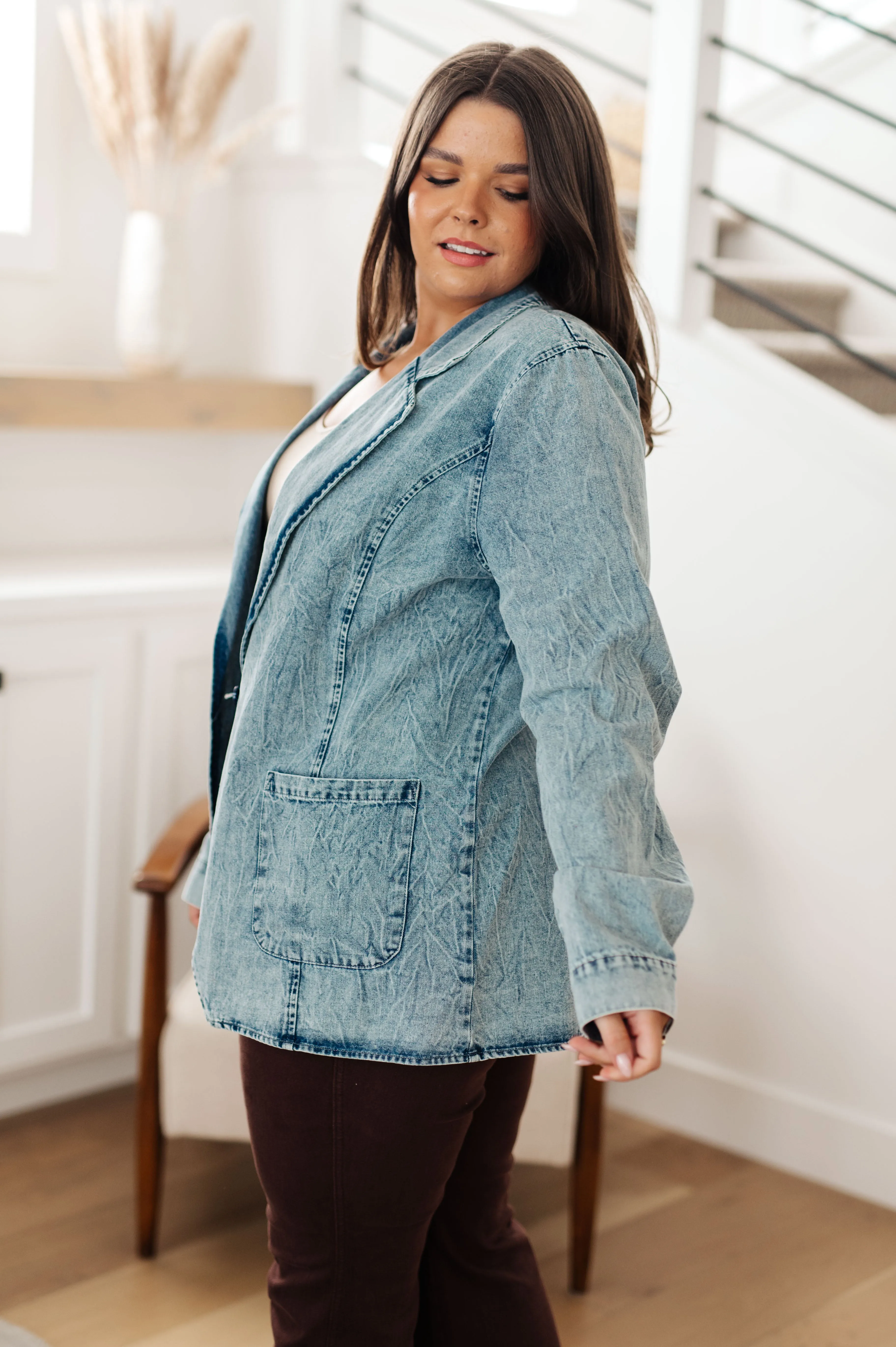 Business Brunch Denim Blazer - 10/19/2023