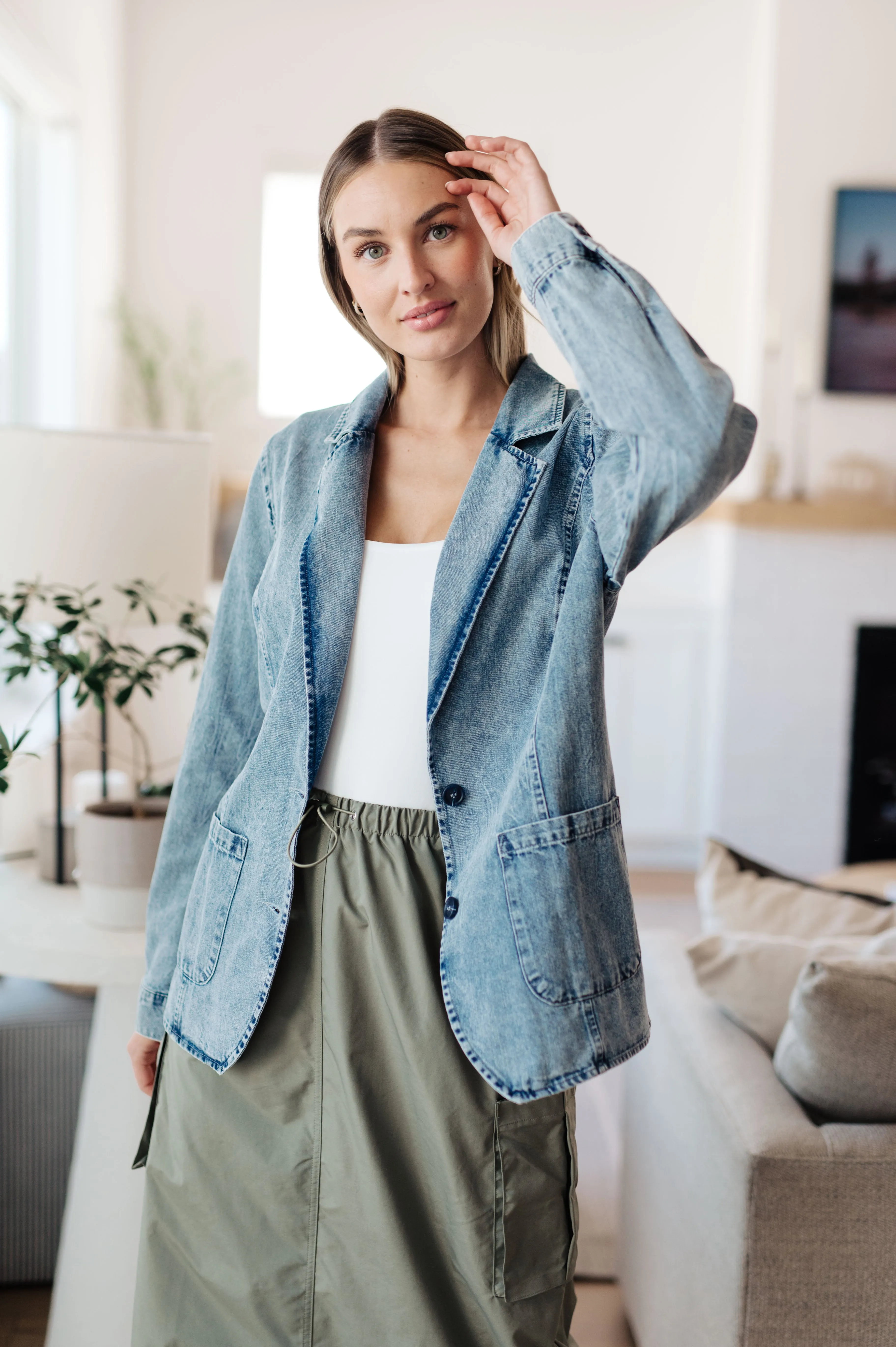 Business Brunch Denim Blazer - 10/19/2023