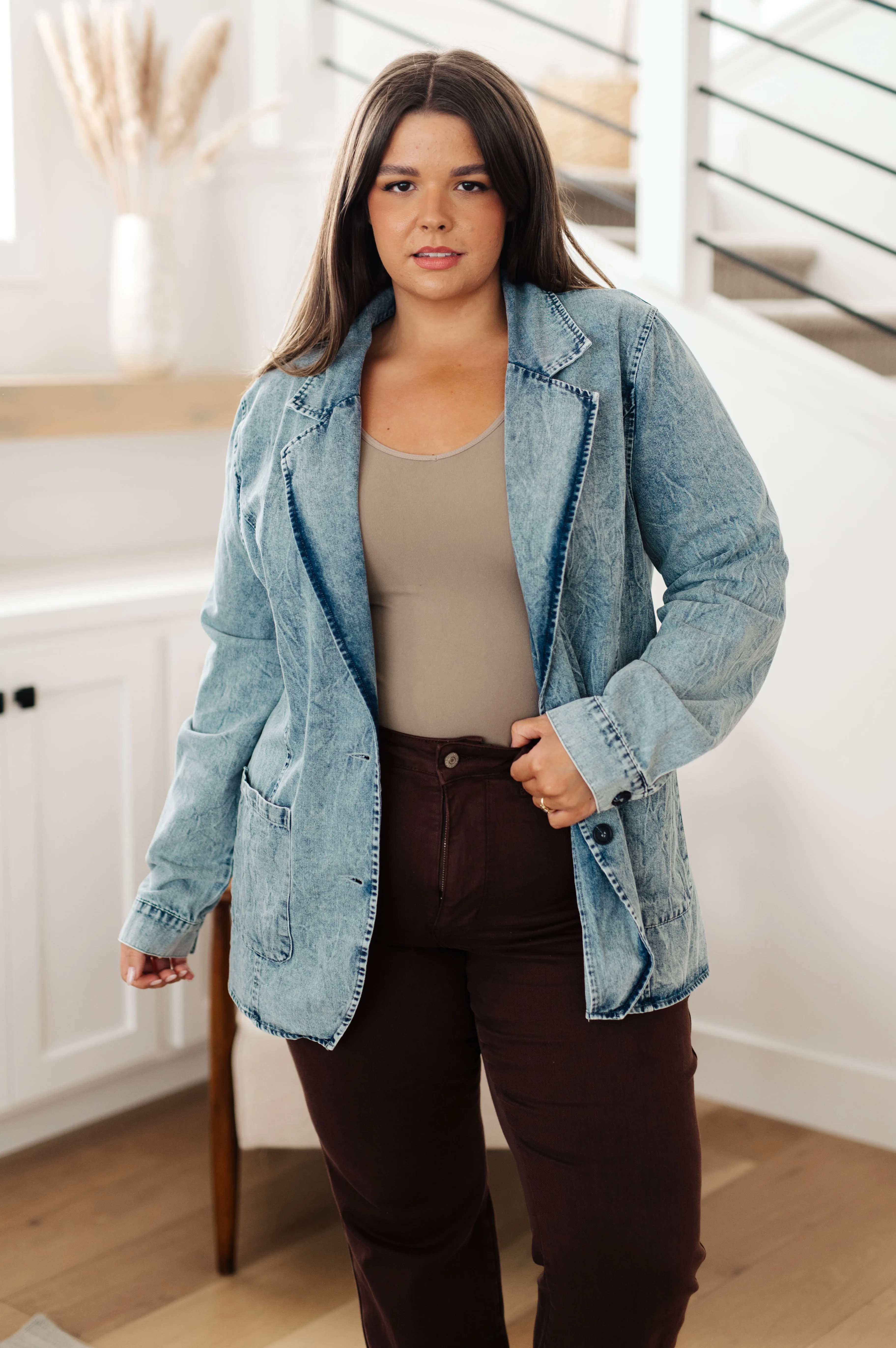 Business Brunch Denim Blazer - 10/19/2023