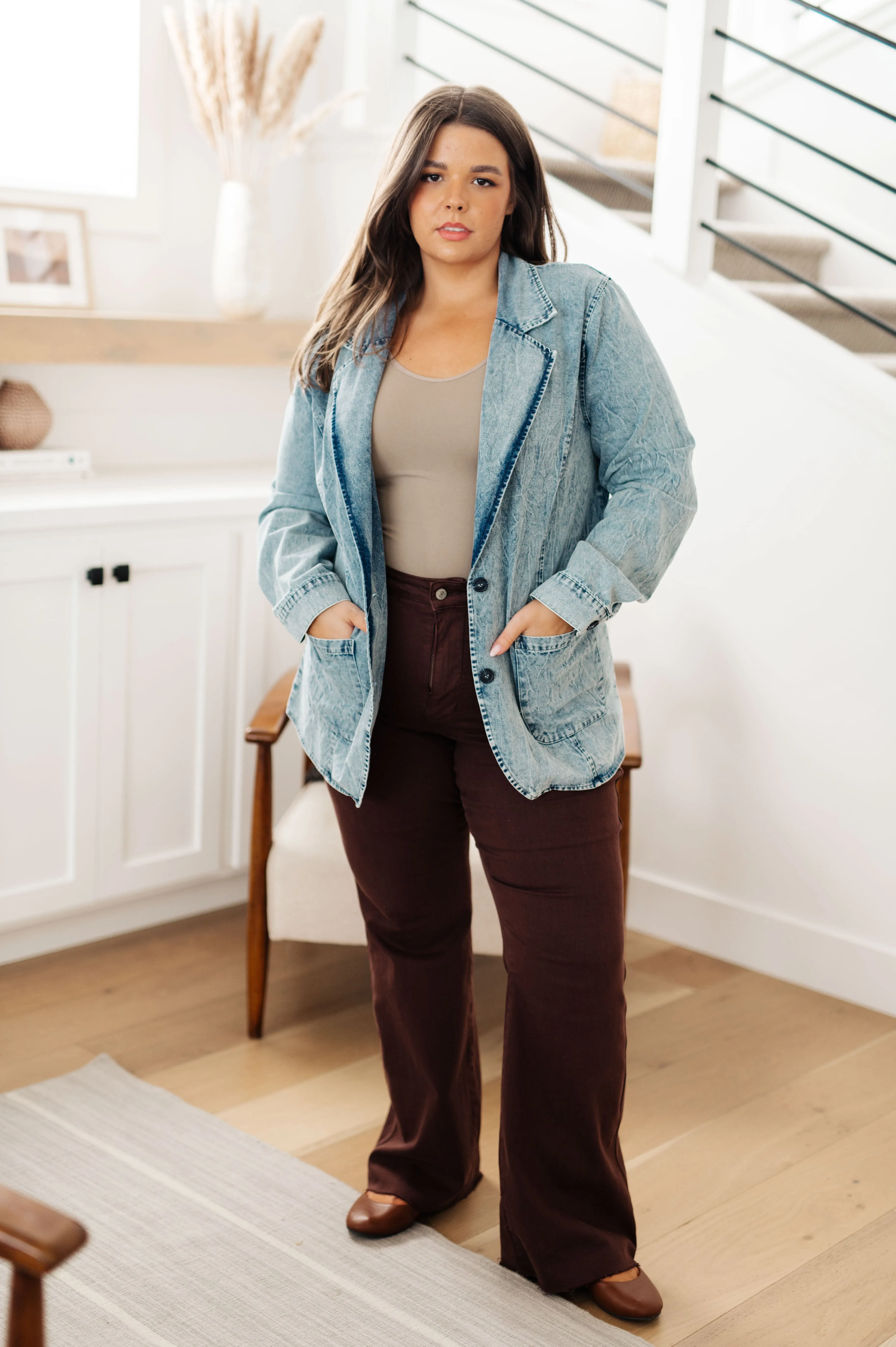 Business Brunch Denim Blazer - 10/19/2023