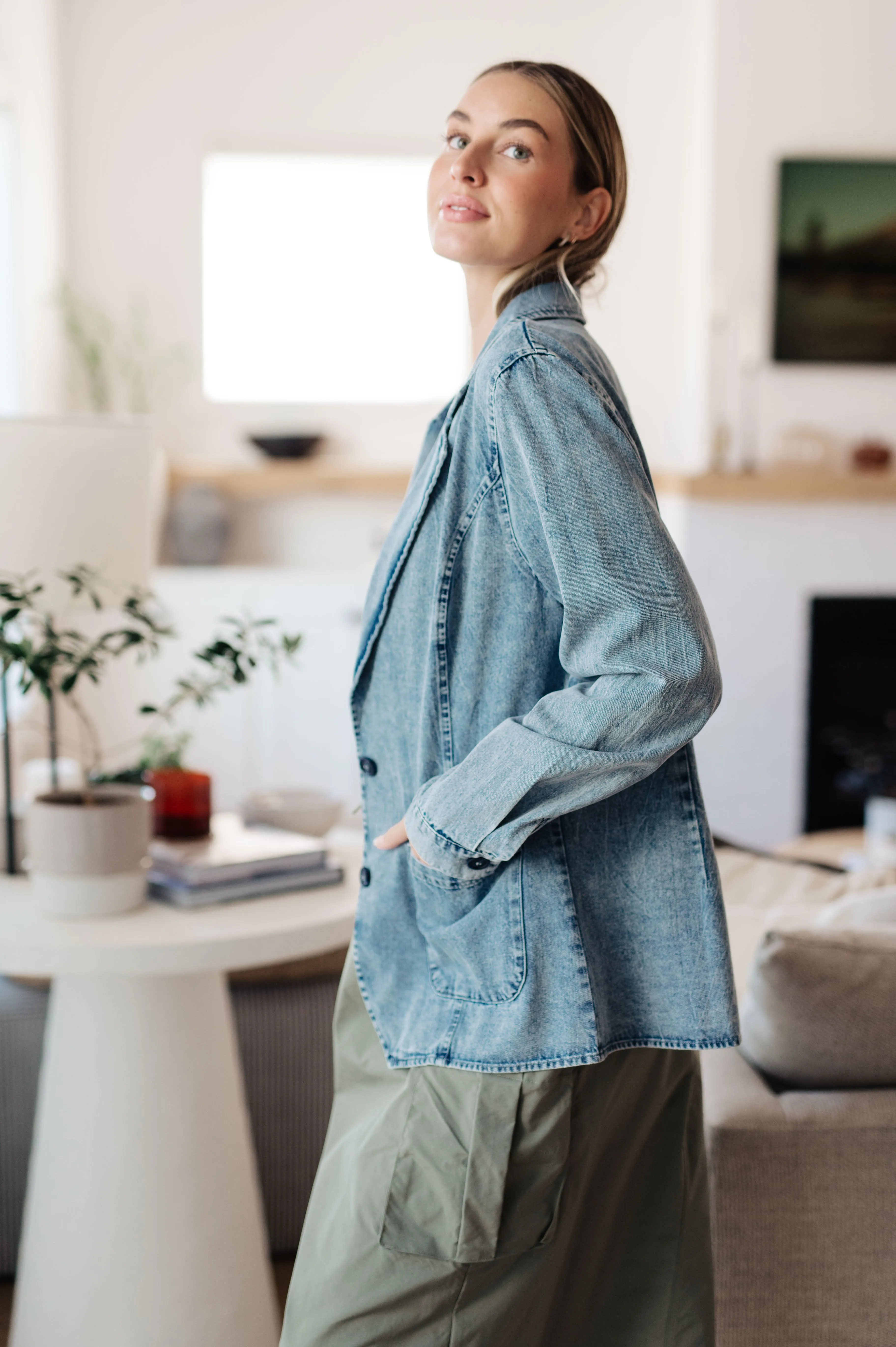 Business Brunch Denim Blazer - 10/19/2023