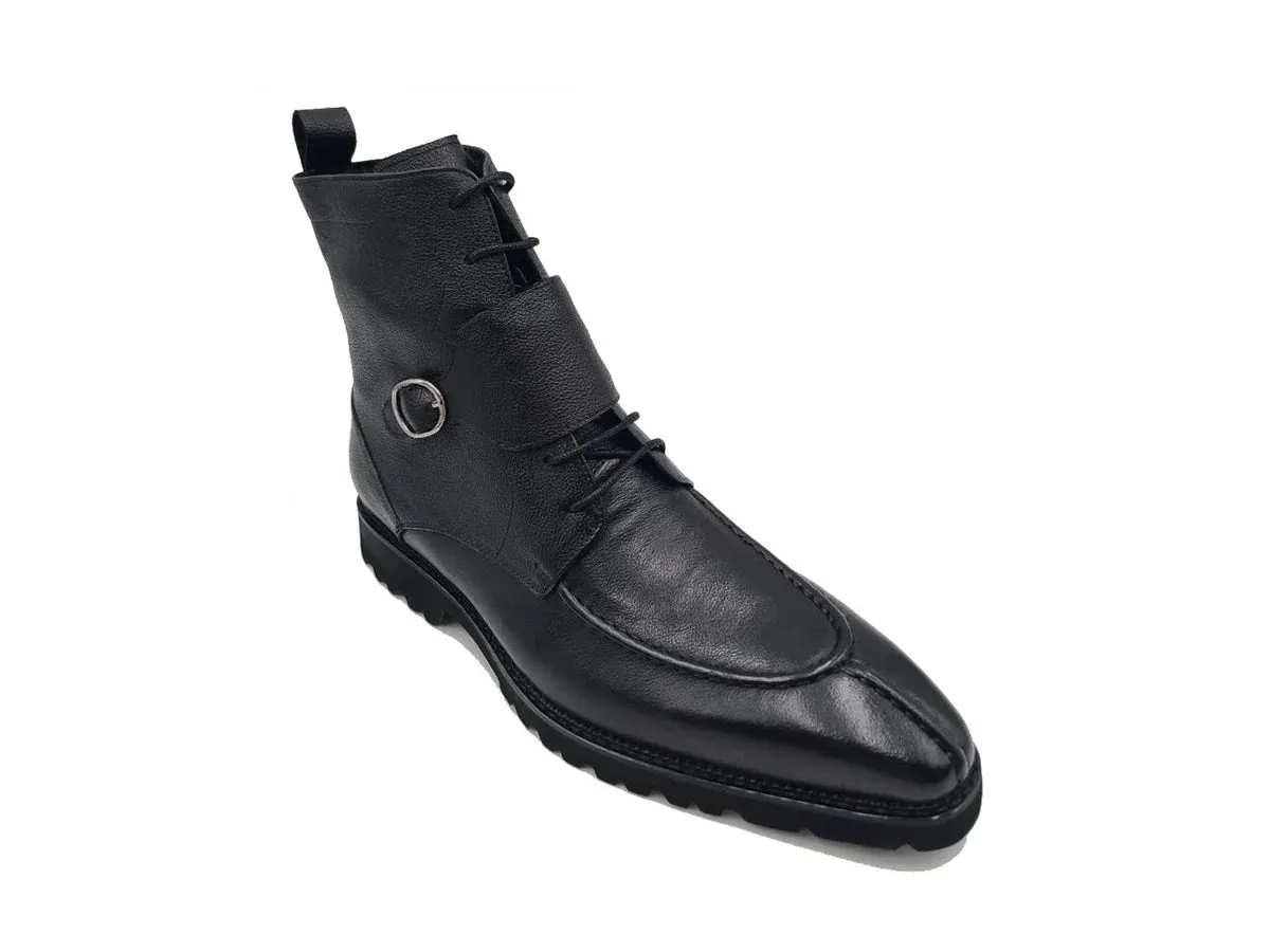 Carrucci Black Rugged Split Lace-Up Men's Boot Style No: KB480-03