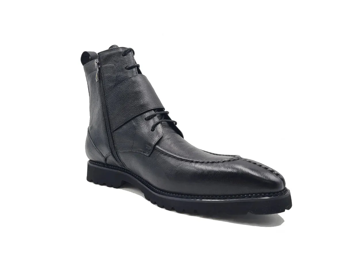Carrucci Black Rugged Split Lace-Up Men's Boot Style No: KB480-03