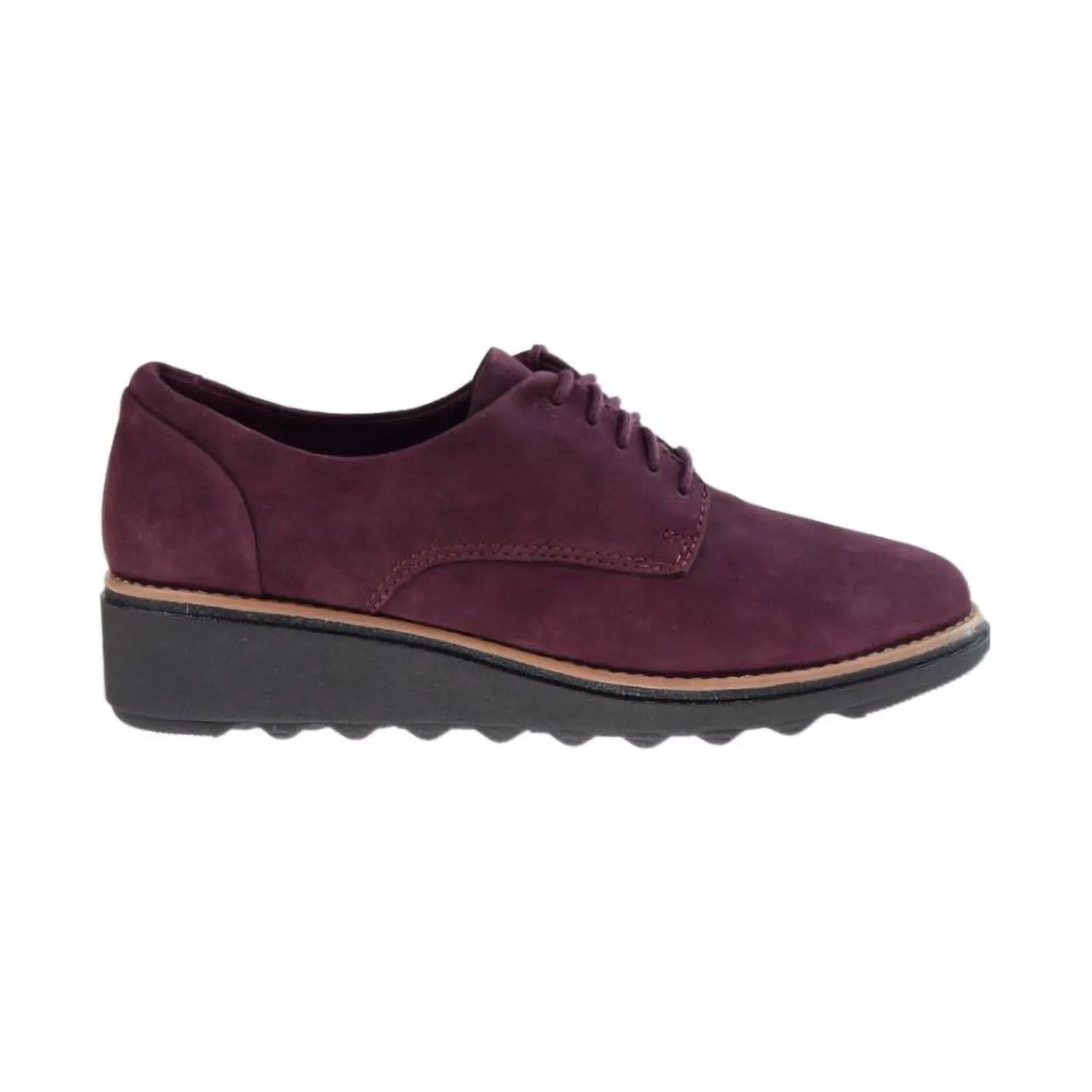 Clarks Sharon Noel Women's Shoes Burgundy Nubuck