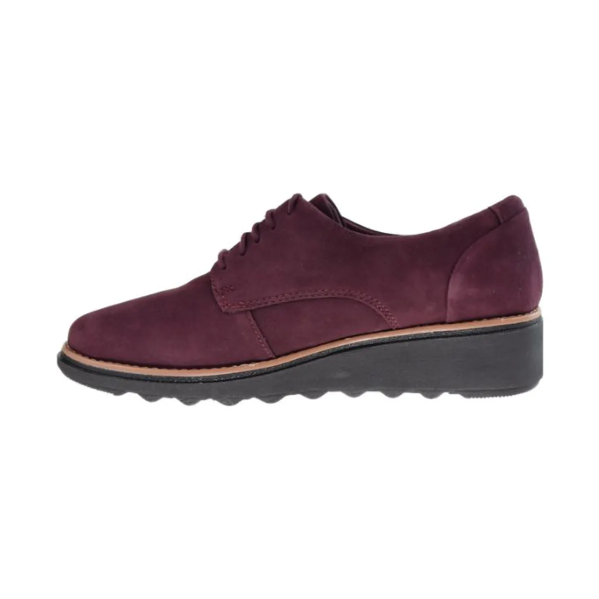 Clarks Sharon Noel Women's Shoes Burgundy Nubuck