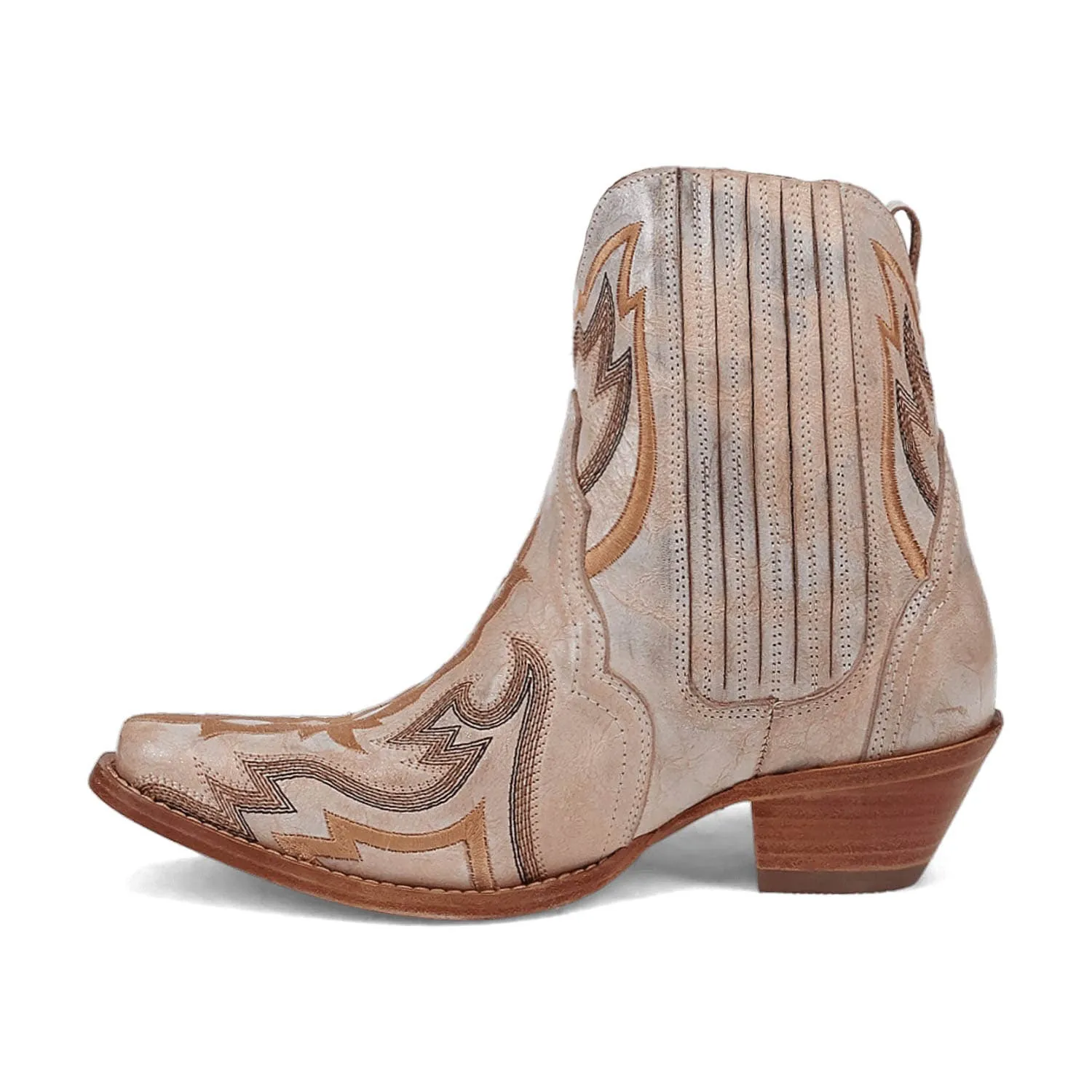 Dan Post Womens Bristolie Bone Leather Ankle Boots 9 M