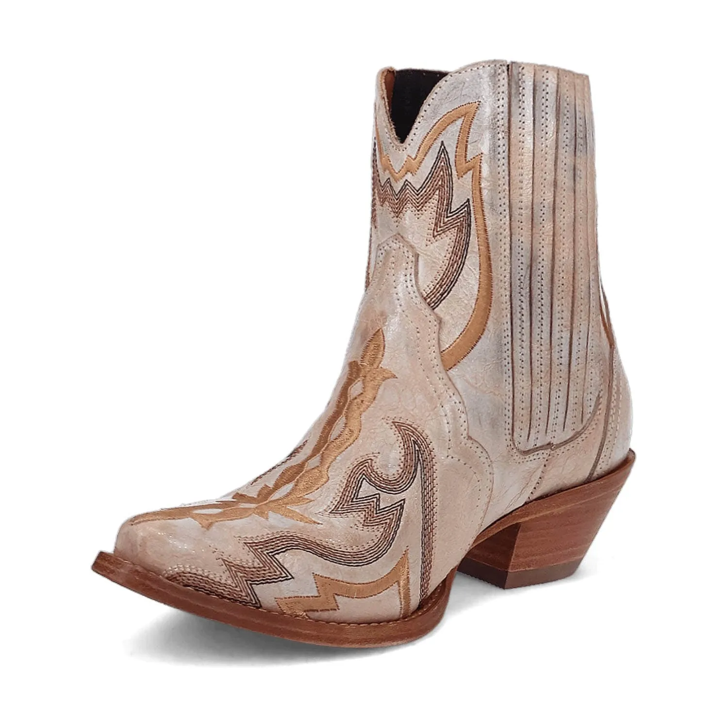 Dan Post Womens Bristolie Bone Leather Ankle Boots 9 M