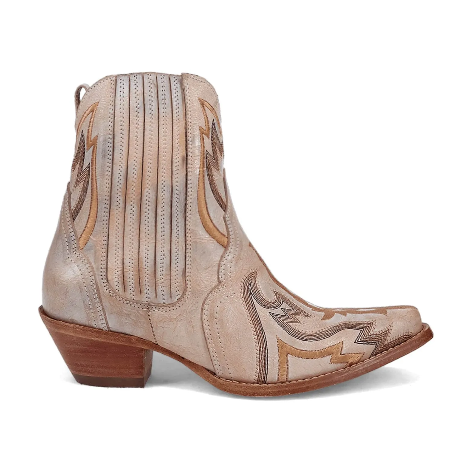 Dan Post Womens Bristolie Bone Leather Ankle Boots 9 M
