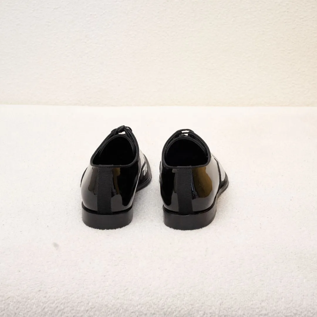 Dolce & Gabbana Derby Black Patent Leather Shoes, UK8.5
