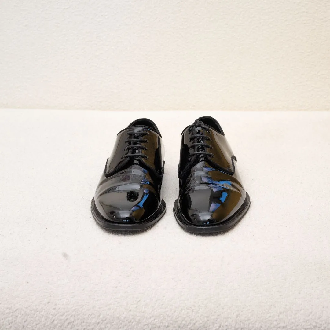 Dolce & Gabbana Derby Black Patent Leather Shoes, UK8.5