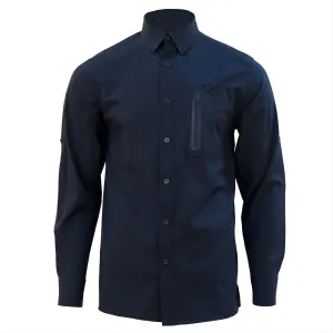 Fintech Deep Sea Woven Long Sleeve Shirt - Dress Blues