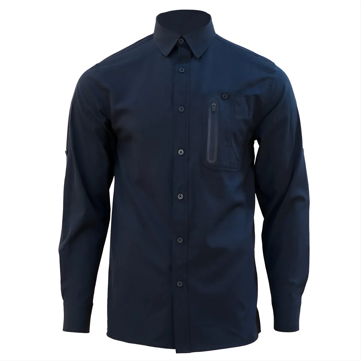 Fintech Deep Sea Woven Long Sleeve Shirt - Dress Blues