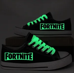 Fortnite Luminous Low Top Canvas Shoes Unisex Lighted Sneakers Sports shoes Fortnite Birthday Gifts Christmas Gifts