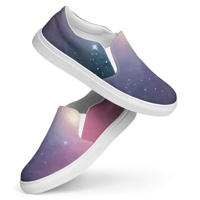 Galaxy Universe Canvas Shoes Women Slip
