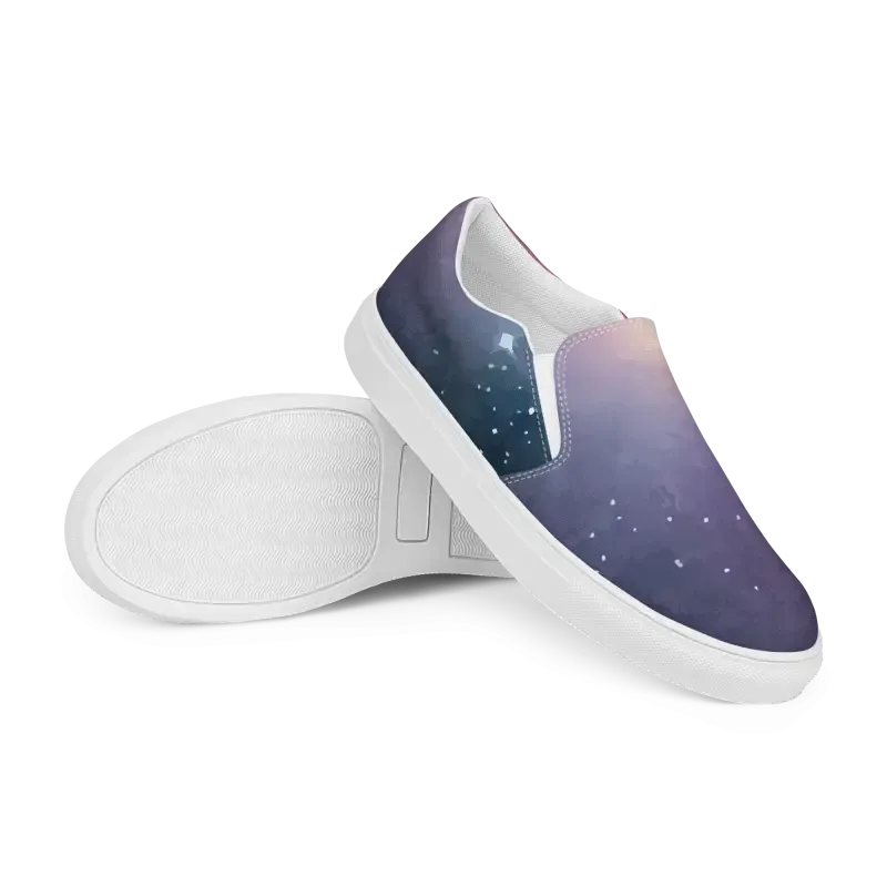 Galaxy Universe Canvas Shoes Women Slip