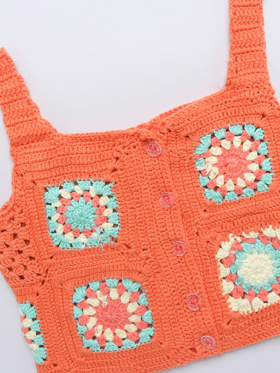 Girls Cotton Crochet Top