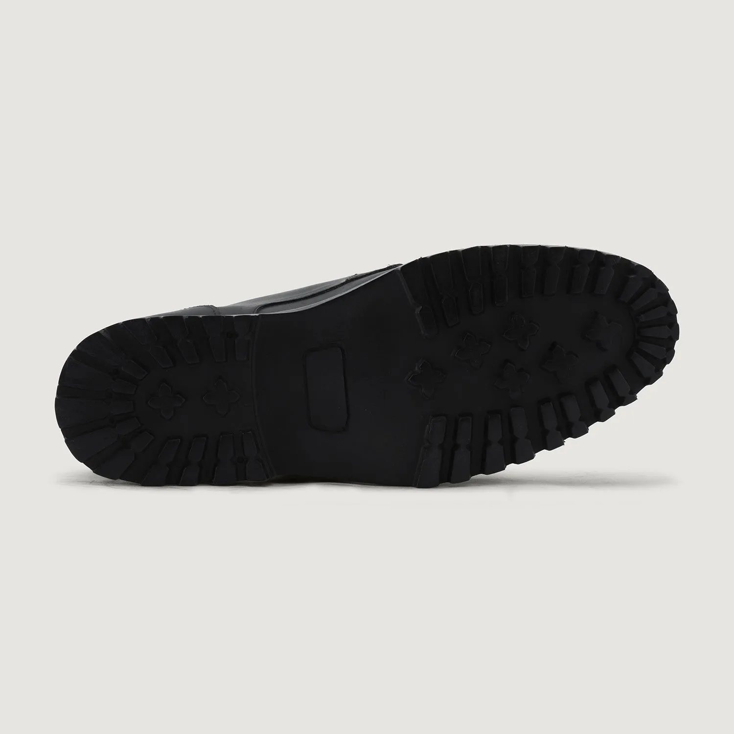 Knight Derby Matte Black Pullup Leather Boots - TerraGrip