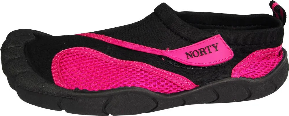 Norty WOMEN'S 5-10 WATER SHOE 5 TOE BLACK FUCHSIA