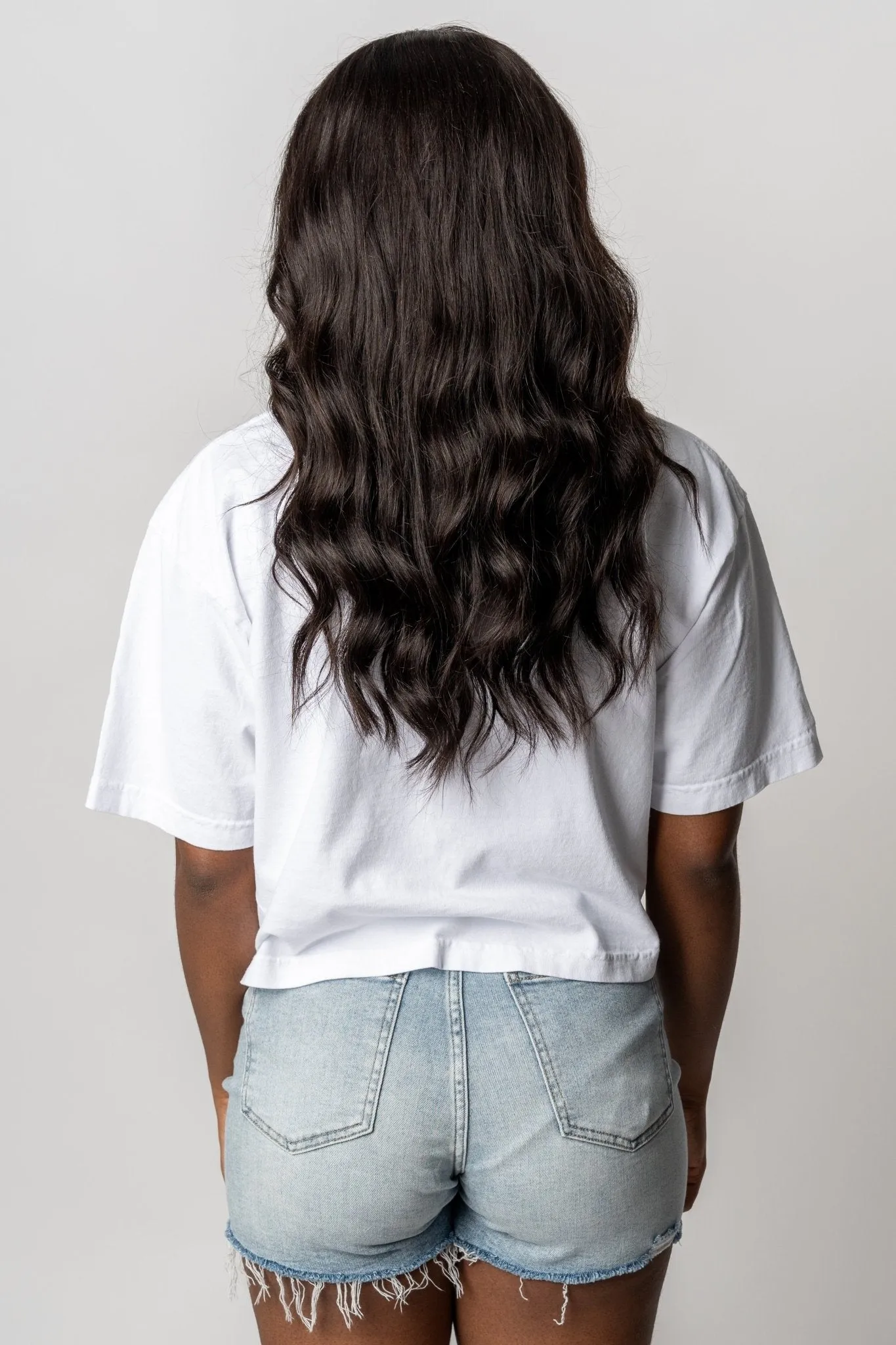 Not my first rodeo cropped tee cement