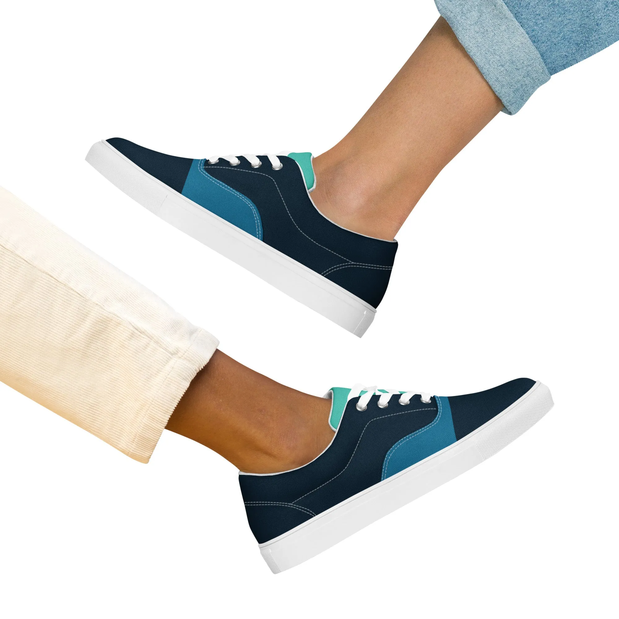 OCEAN DEPTHS Women’s Lace-Up Canvas Shoes