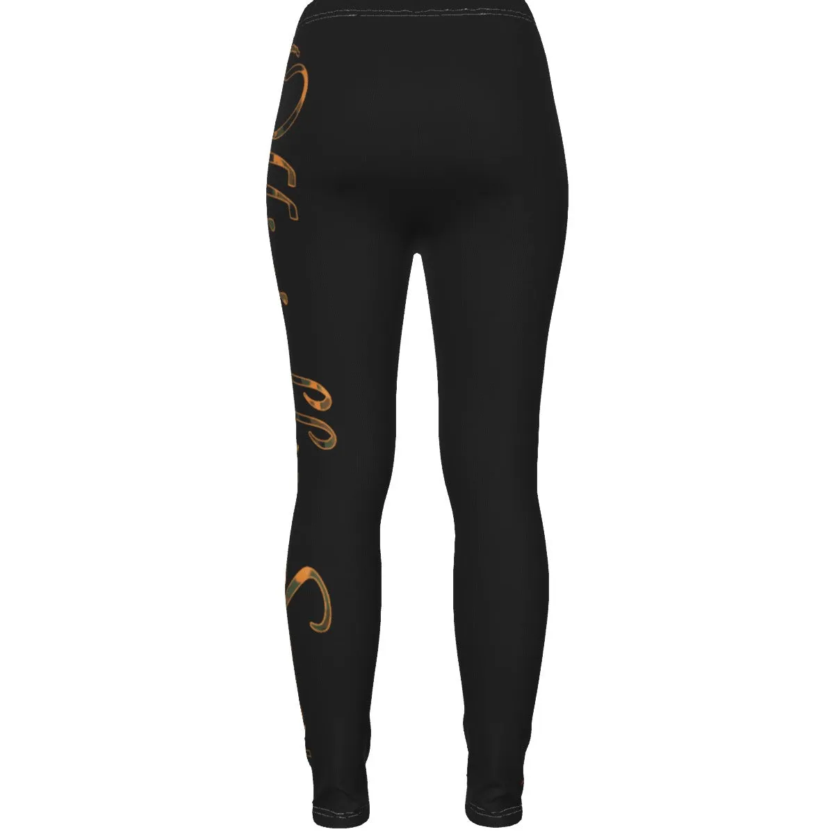 Officially Sexy Orange Army Camouflage Women's Black Ripped Leggings #1