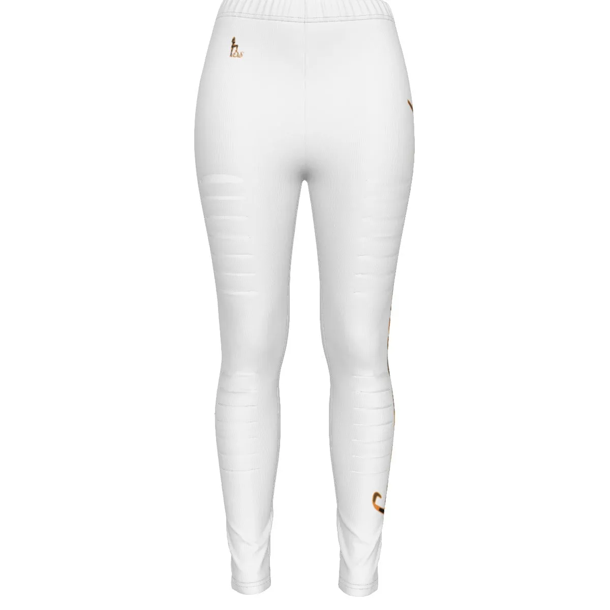Officially Sexy Orange Army Camouflage Women's Black Ripped Leggings #1