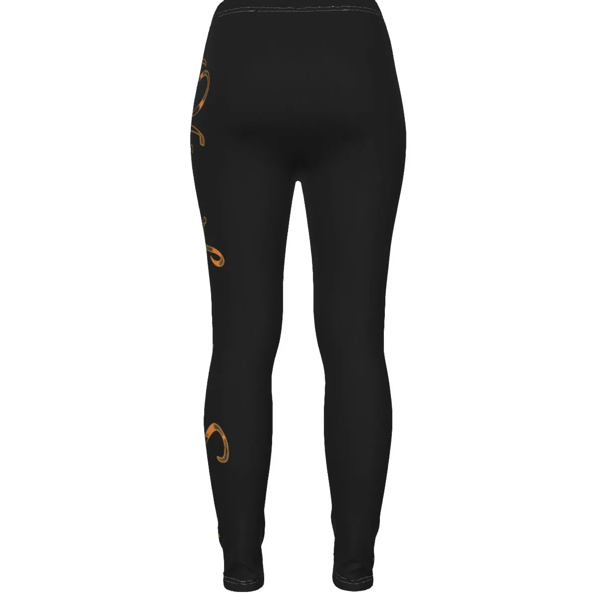 Officially Sexy Orange Army Camouflage Women's Black Ripped Leggings #1