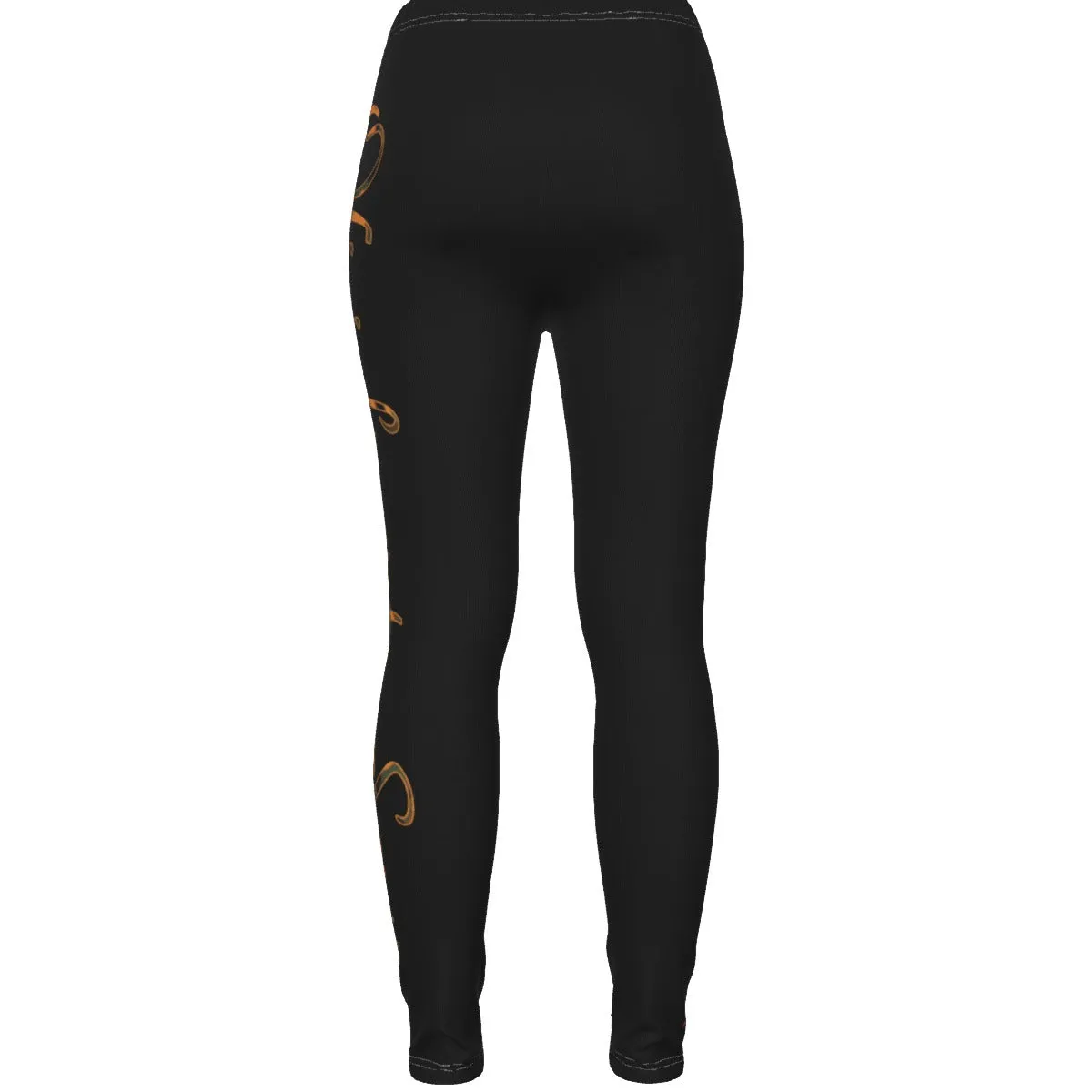 Officially Sexy Orange Army Camouflage Women's Black Ripped Leggings #1