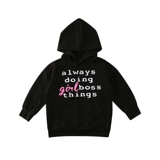 "Always Doing Girl Boss Things" Hoodie Dress