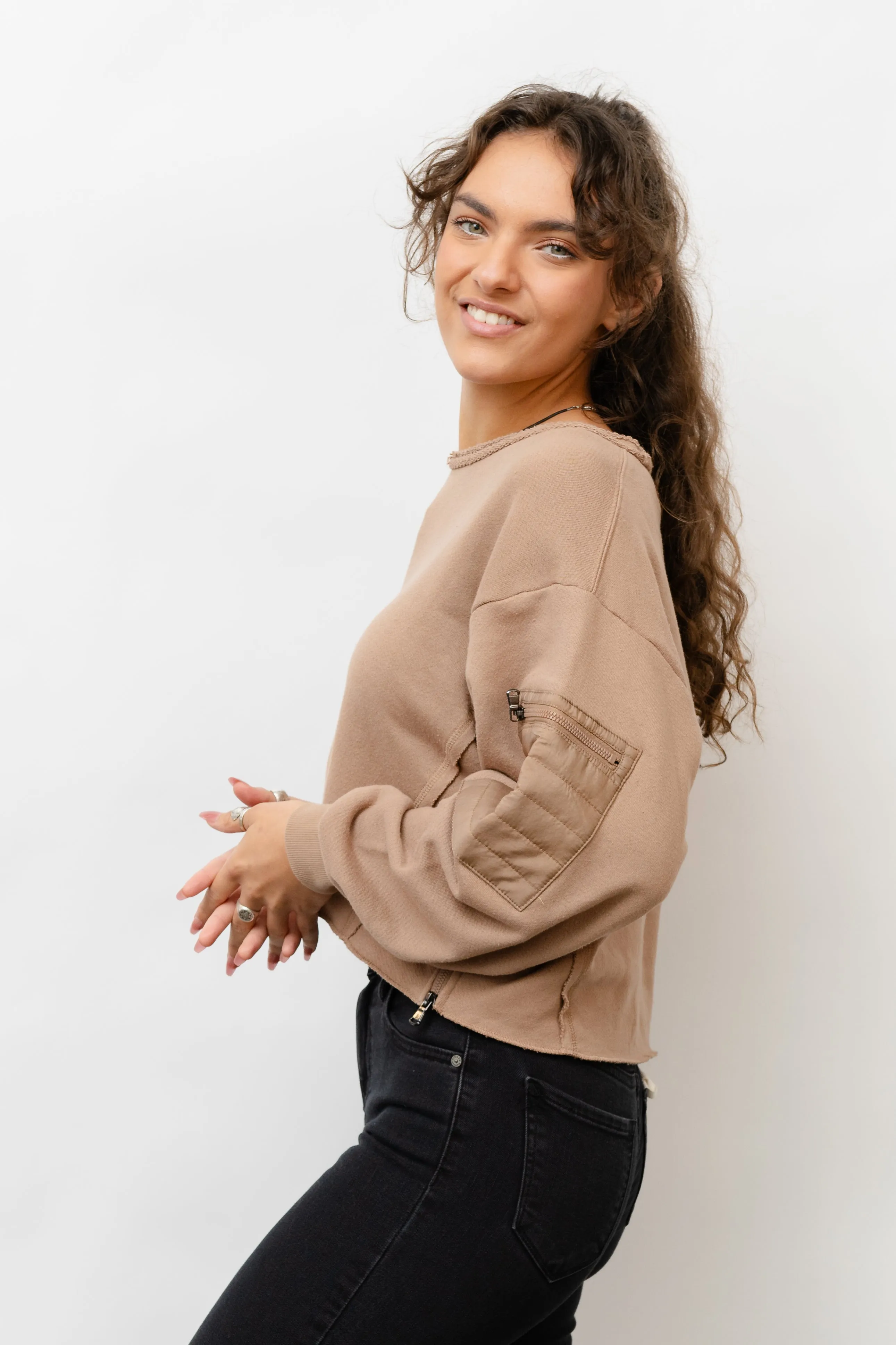 Spiced Latte Utility Crewneck