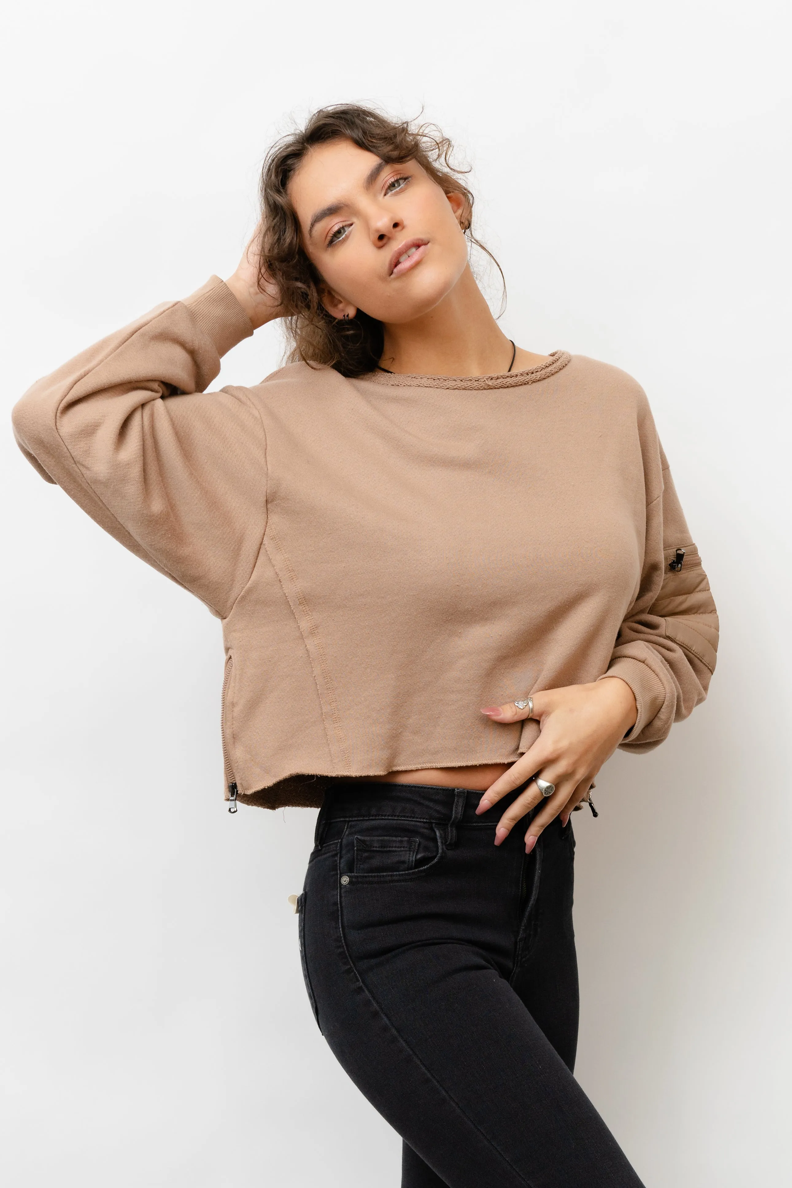 Spiced Latte Utility Crewneck