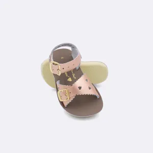 Sweetheart Salt Water Sandals - Rose Gold
