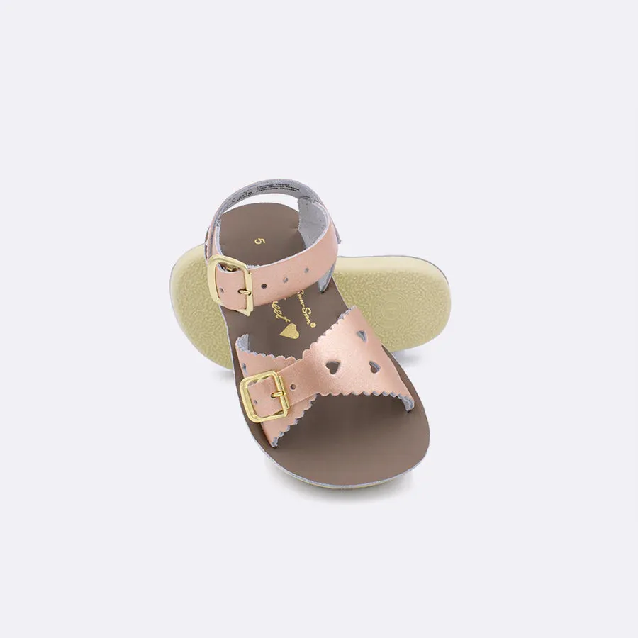 Sweetheart Salt Water Sandals - Rose Gold