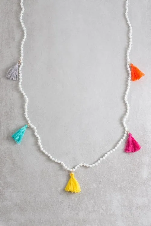 Tassel Flowing Beaded Necklace