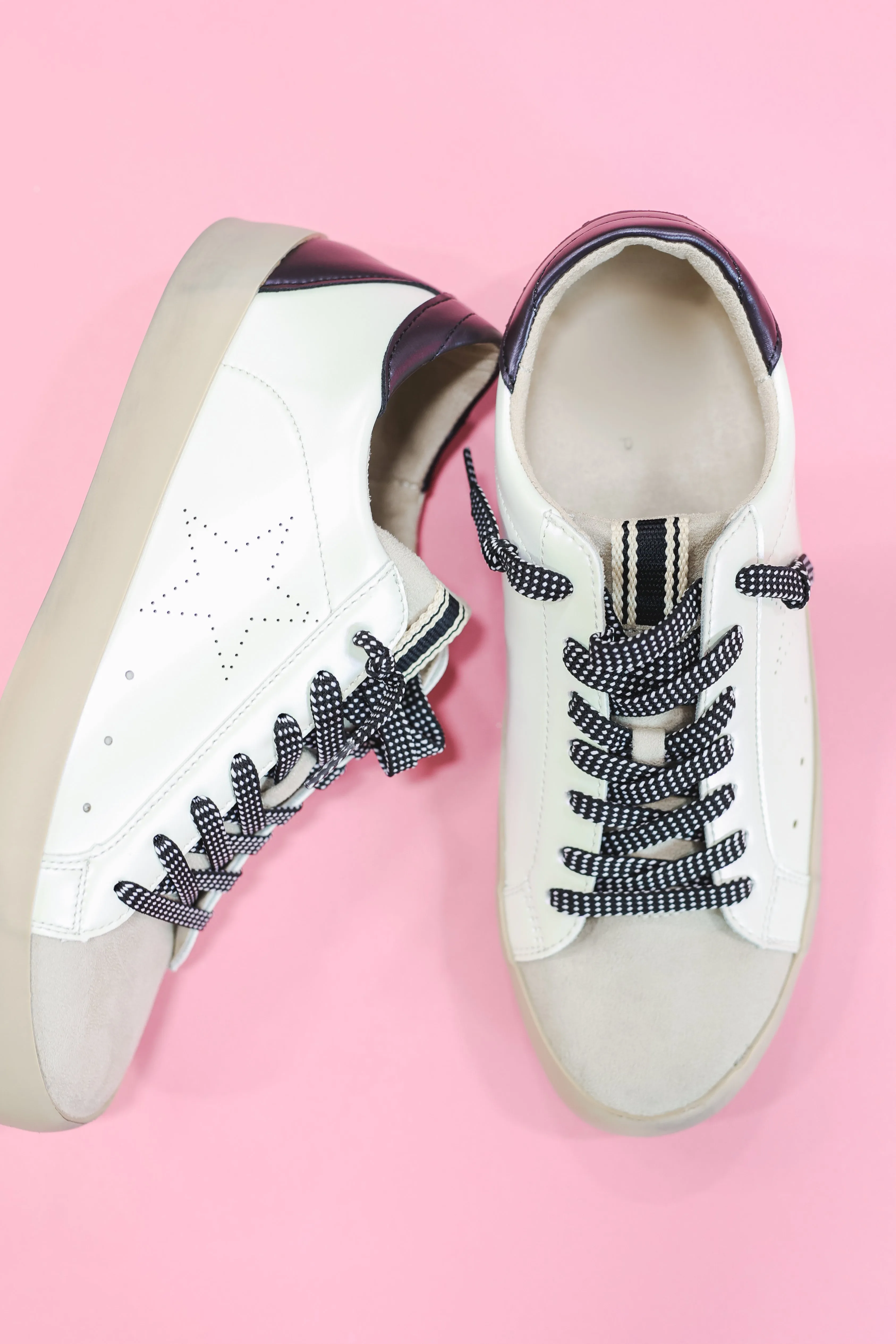 The Mia Sneakers In Metallic White