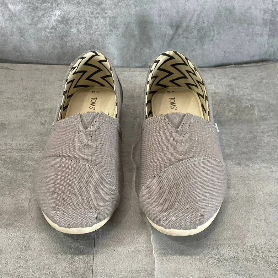 TOMS Women's Morning Dove Canvas Alpargata Recycled Lightweight Flats SZ 10